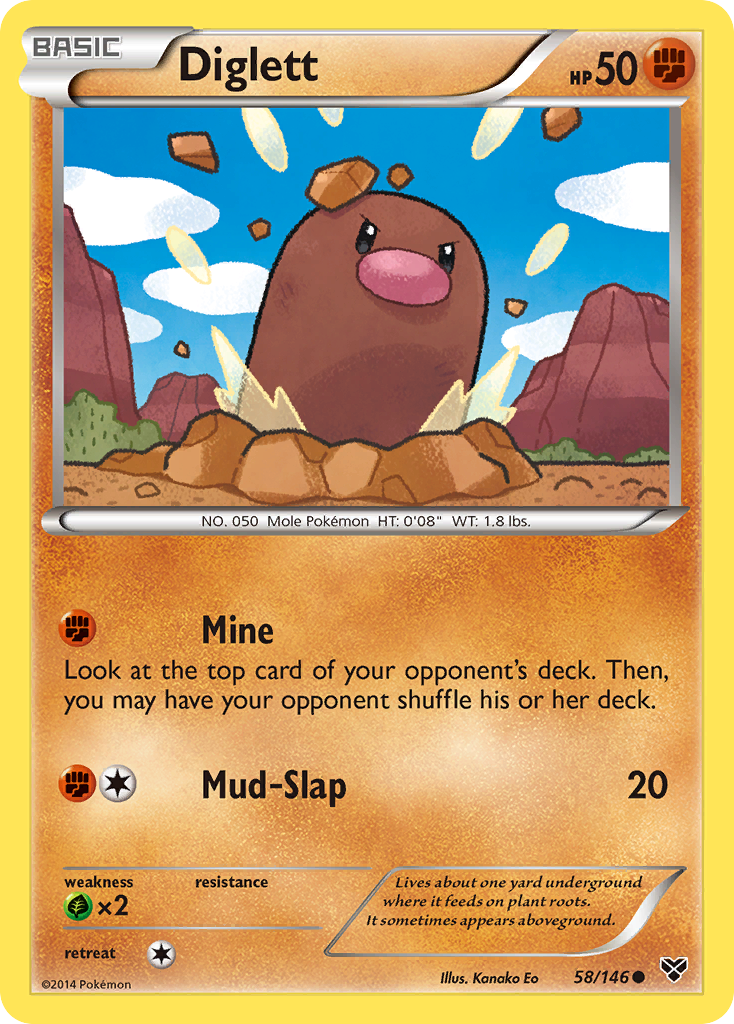 Diglett (58/146) [XY: Base Set] | Golgari Games