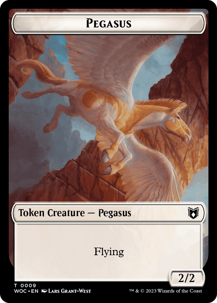 Pirate // Pegasus Double-Sided Token [Wilds of Eldraine Commander Tokens] | Golgari Games