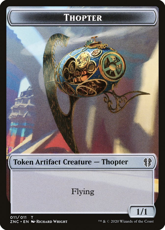 Faerie Rogue // Thopter Double-sided Token [Zendikar Rising Commander Tokens] | Golgari Games