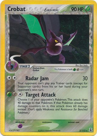 Crobat (2/113) (Delta Species) (Stamped) [EX: Delta Species] | Golgari Games