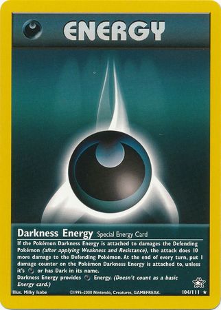 Darkness Energy (104/111) [Neo Genesis Unlimited] | Golgari Games