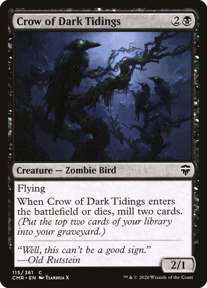 Crow of Dark Tidings [Commander Legends] | Golgari Games