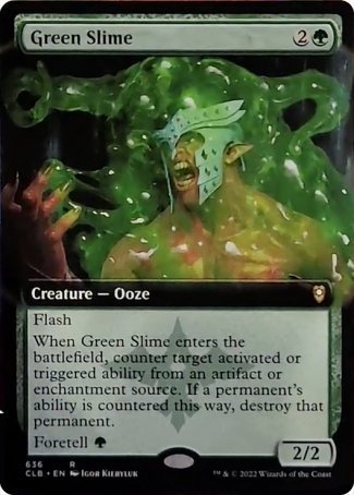 Green Slime (Extended Art) [Commander Legends: Battle for Baldur's Gate] | Local Legends