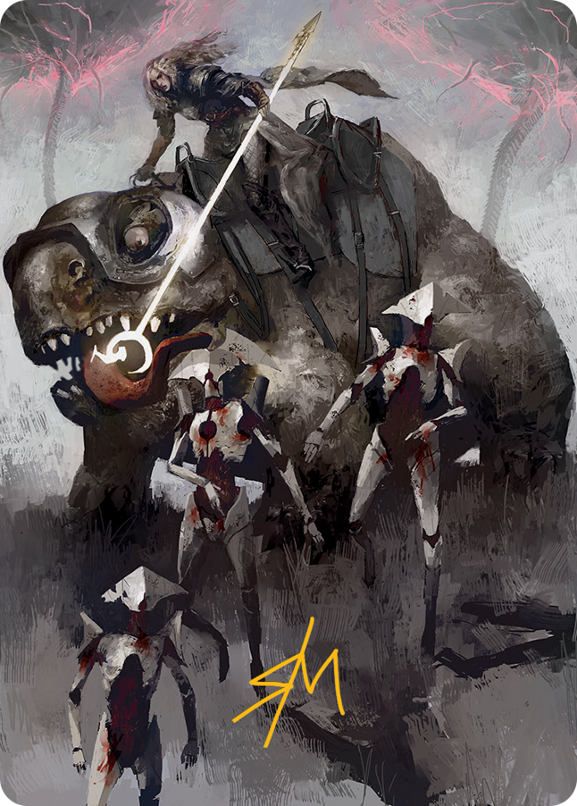 Thalia and The Gitrog Monster Art Card (Gold-Stamped Signature) [March of the Machine Art Series] | Local Legends