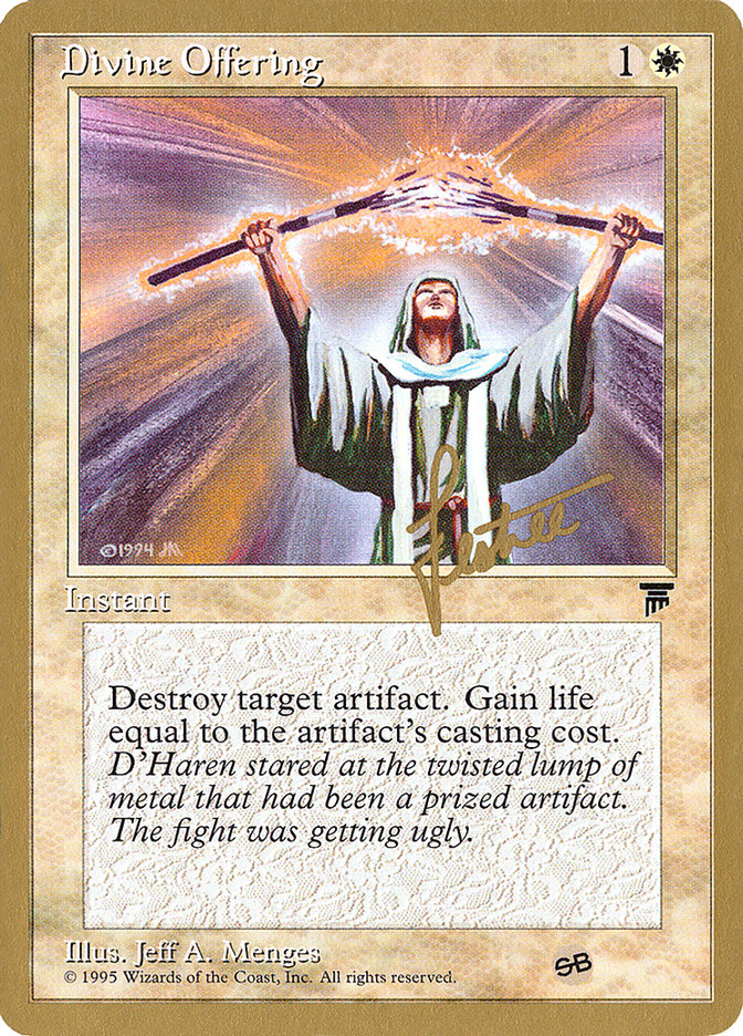 Divine Offering (Bertrand Lestree) (SB) [Pro Tour Collector Set] | Local Legends