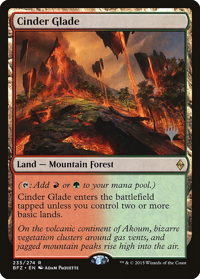 Cinder Glade [Battle for Zendikar Promos] | Golgari Games