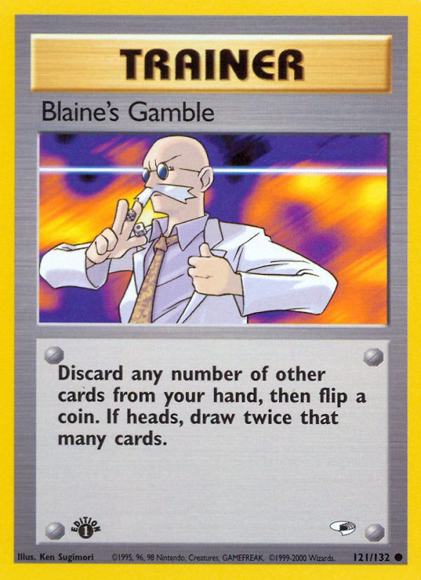 Blaine's Gamble (121/132) [Gym Heroes 1st Edition] | Golgari Games