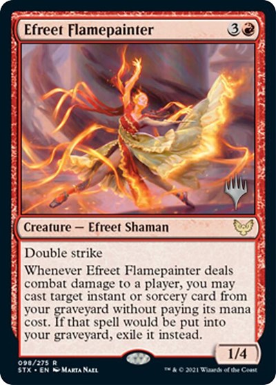 Efreet Flamepainter (Promo Pack) [Strixhaven: School of Mages Promos] | Golgari Games