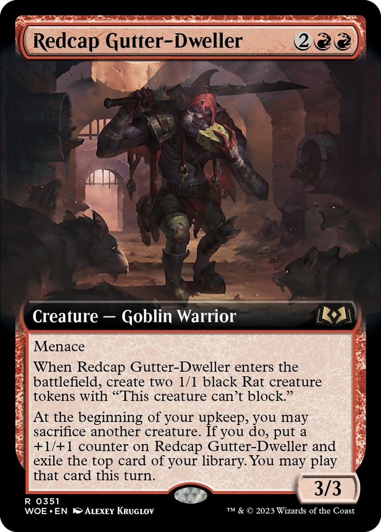 Redcap Gutter-Dweller (Extended Art) [Wilds of Eldraine] | Golgari Games