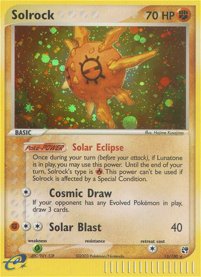 Solrock (13/100) [EX: Sandstorm] | Local Legends