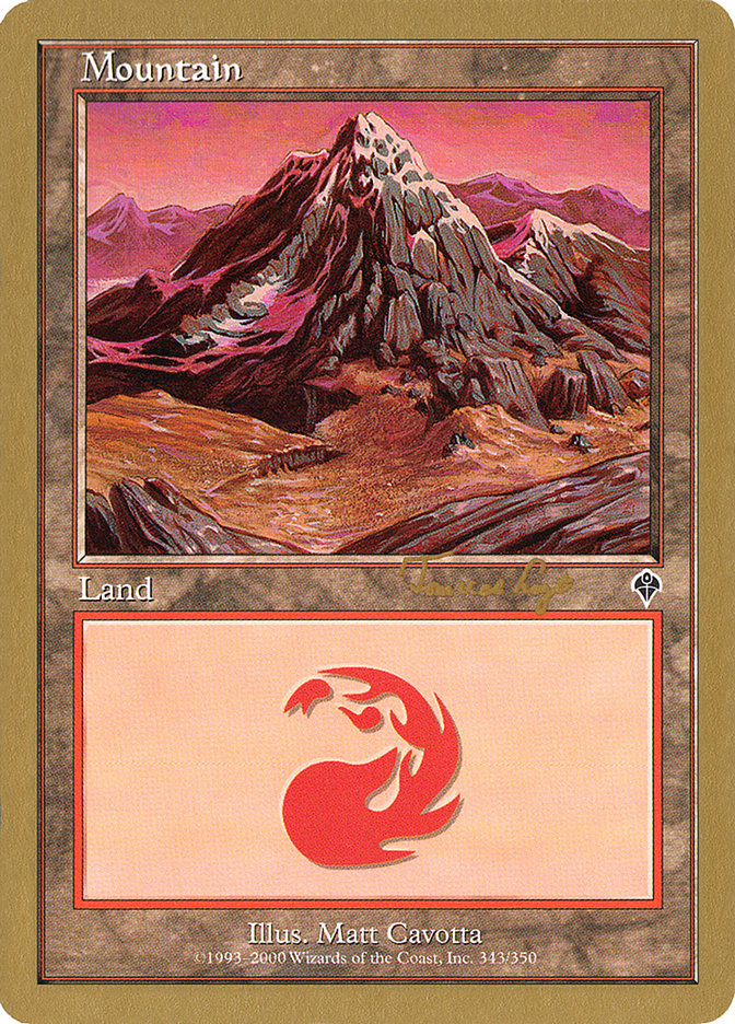 Mountain (tvdl343) (Tom van de Logt) [World Championship Decks 2001] | Golgari Games