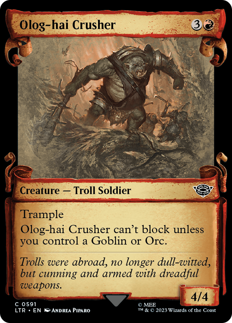 Olog-Hai Crusher [The Lord of the Rings: Tales of Middle-Earth Showcase Scrolls] | Golgari Games