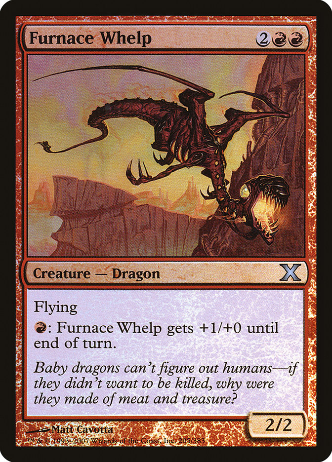 Furnace Whelp (Premium Foil) [Tenth Edition] | Local Legends