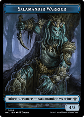 Salamander Warrior // Zombie Double-Sided Token [Murders at Karlov Manor Commander Tokens] | Golgari Games