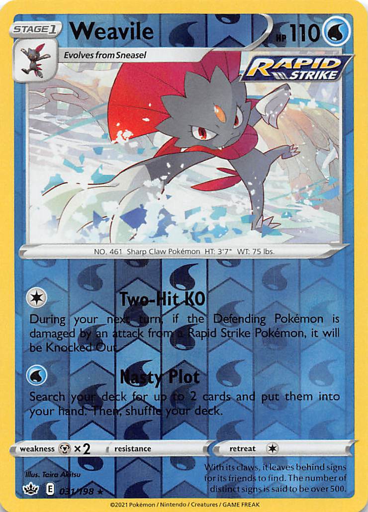 Weavile (031/198) [Sword & Shield: Chilling Reign] | Golgari Games