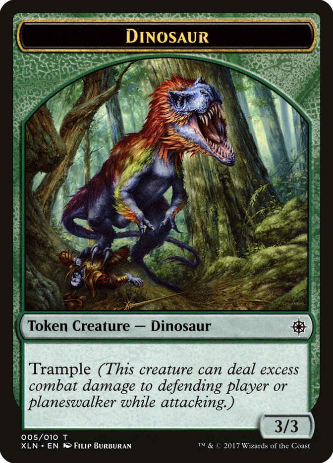 Dinosaur Token [Ixalan Tokens] | Golgari Games