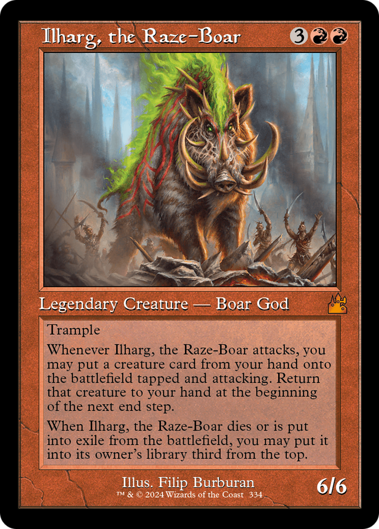 Ilharg, the Raze-Boar (Retro Frame) [Ravnica Remastered] | Golgari Games