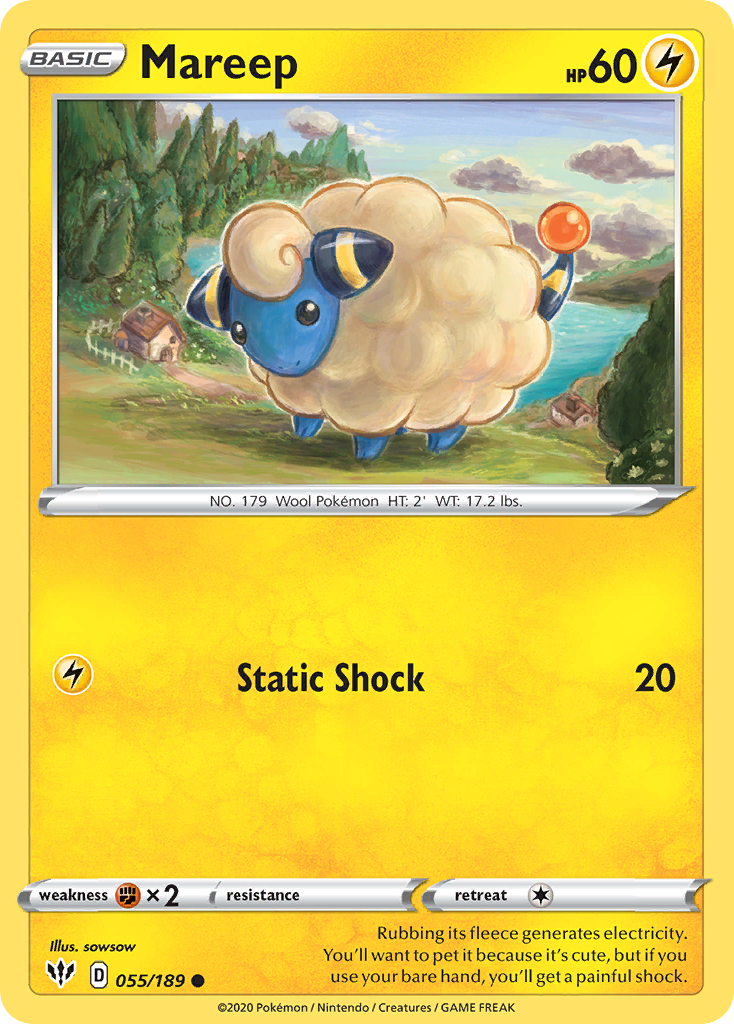 Mareep (055/189) [Sword & Shield: Darkness Ablaze] | Golgari Games