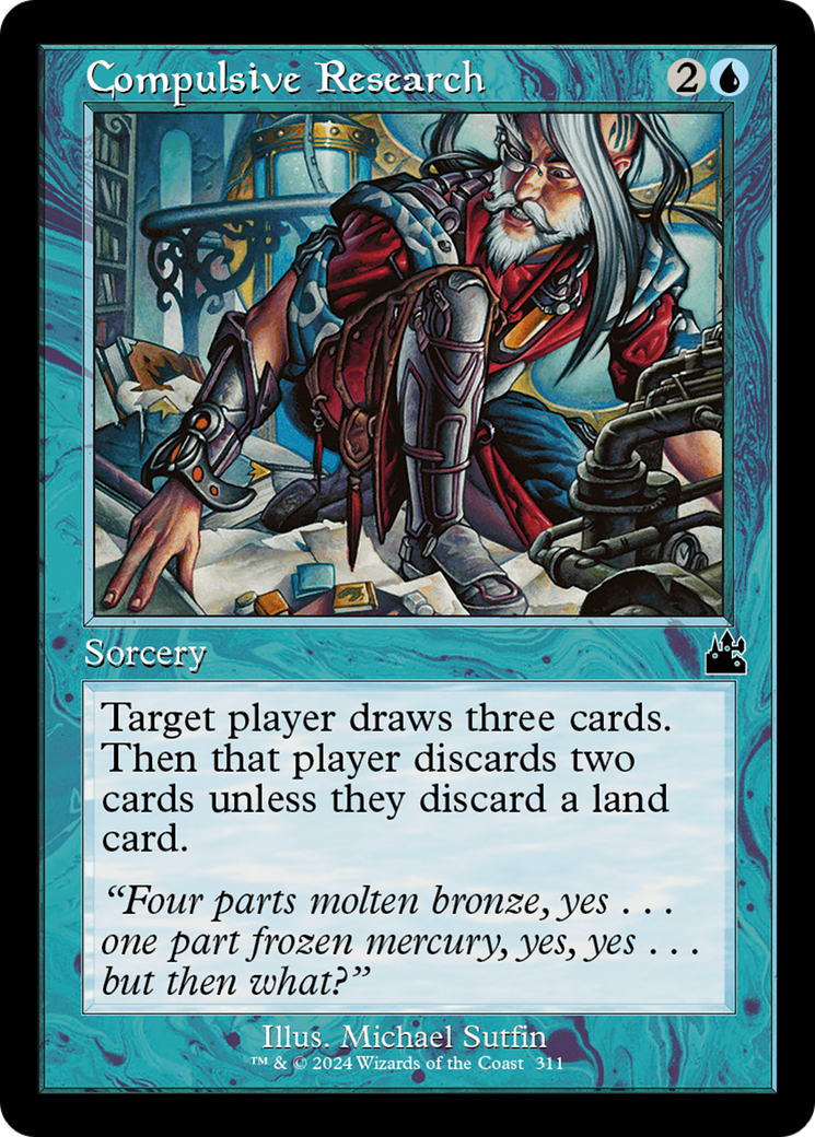 Compulsive Research (Retro Frame) [Ravnica Remastered] | Local Legends