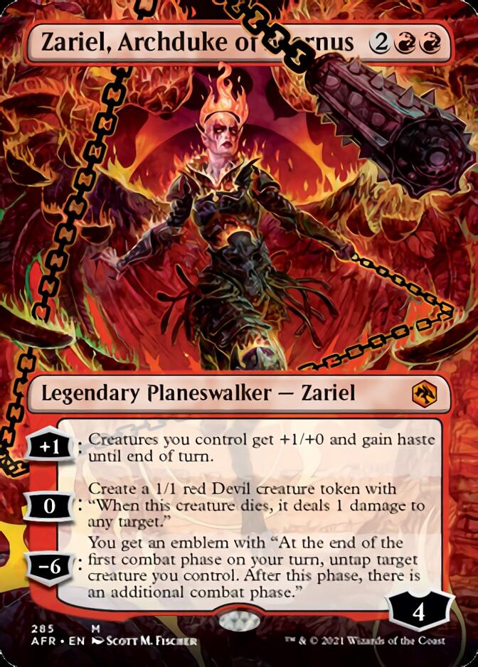 Zariel, Archduke of Avernus (Borderless) [Dungeons & Dragons: Adventures in the Forgotten Realms] | Golgari Games