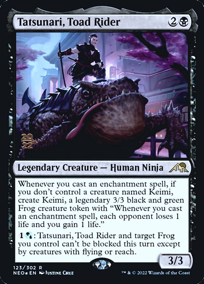 Tatsunari, Toad Rider [Kamigawa: Neon Dynasty Prerelease Promos] | Local Legends