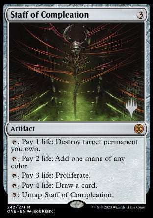 Staff of Compleation (Promo Pack) [Phyrexia: All Will Be One Promos] | Golgari Games