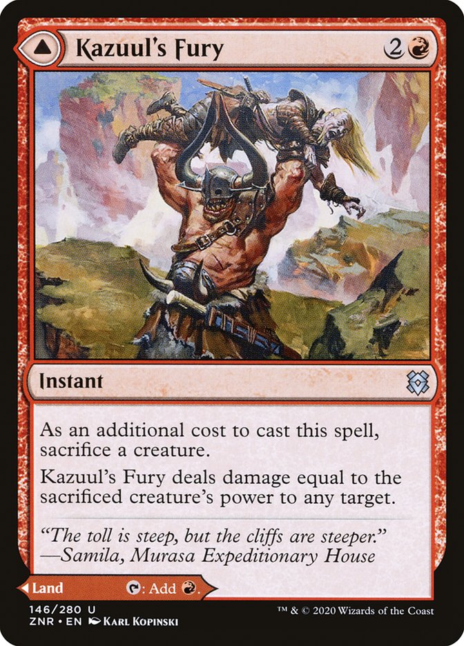 Kazuul's Fury // Kazuul's Cliffs [Zendikar Rising] | Local Legends