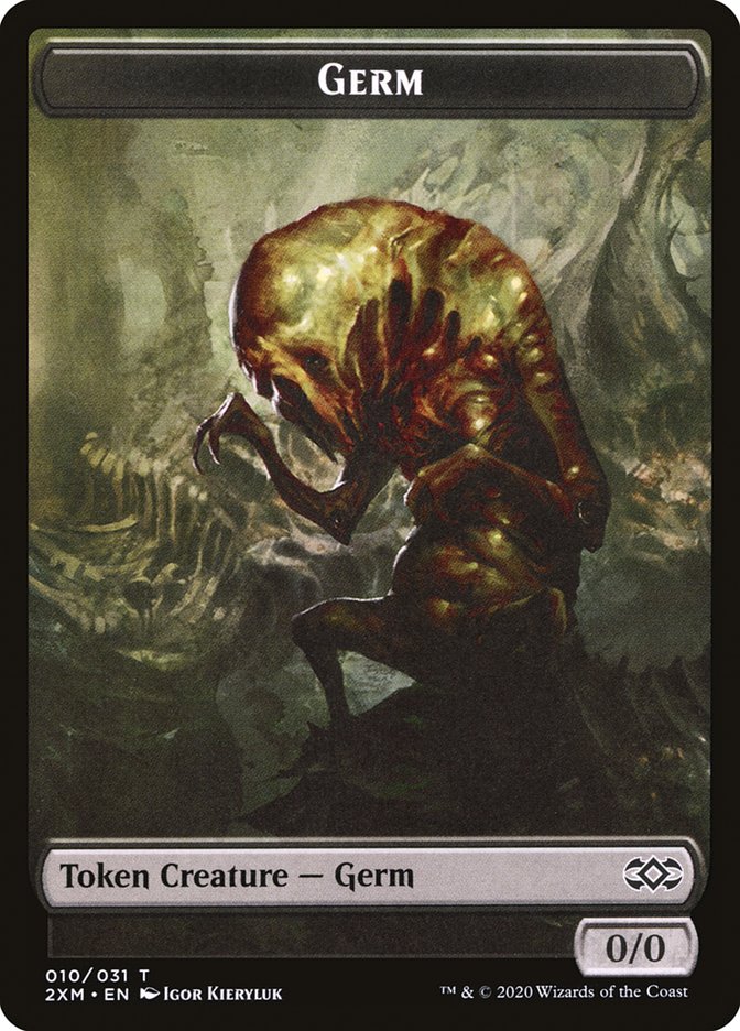 Clue // Germ Double-sided Token [Double Masters Tokens] | Golgari Games