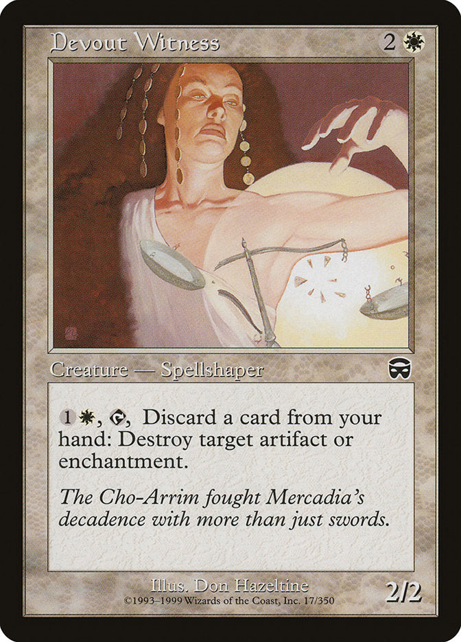 Devout Witness [Mercadian Masques] | Local Legends