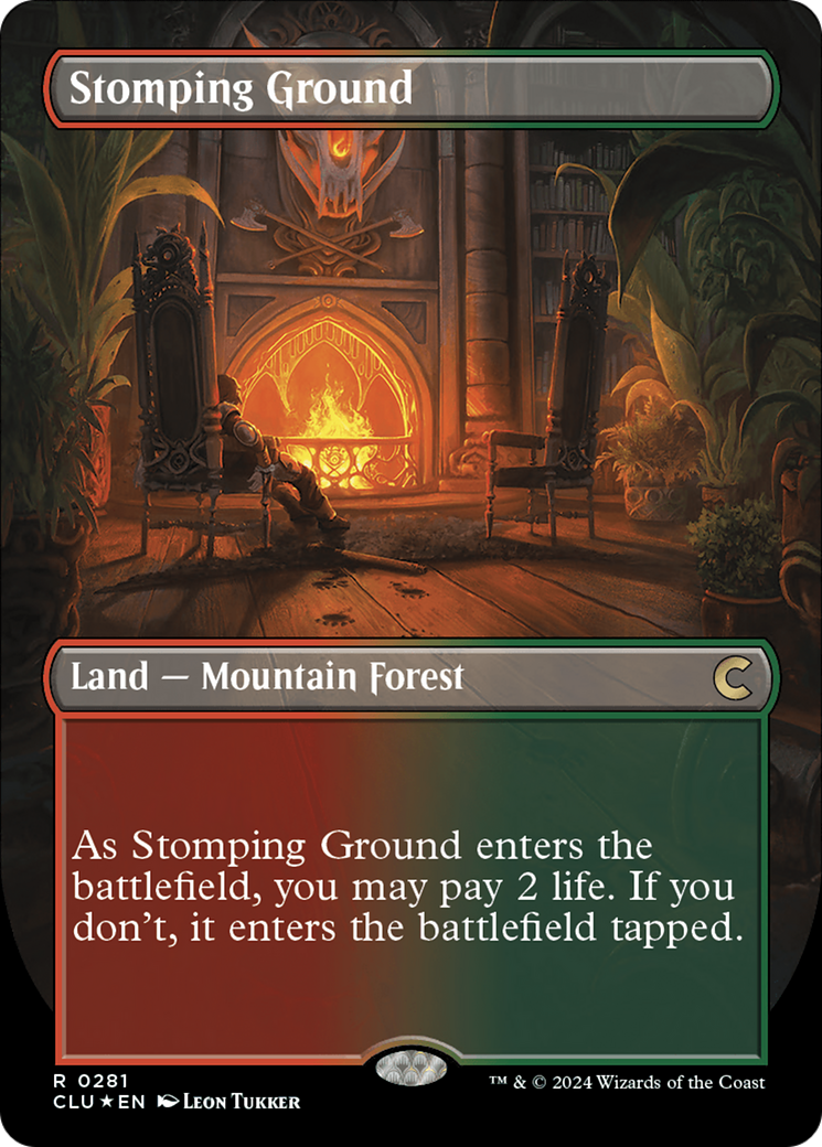 Stomping Ground (Borderless) [Ravnica: Clue Edition] | Local Legends