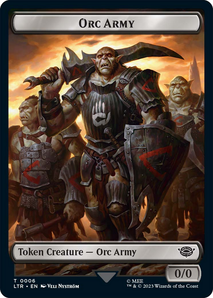 Food (10) // Orc Army (06) Double-Sided Token [The Lord of the Rings: Tales of Middle-Earth Tokens] | Golgari Games