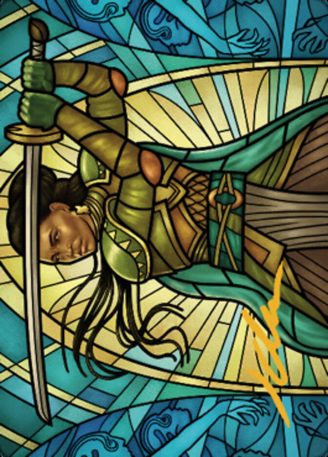 Shanna, Purifying Blade Art Card 2 (Gold-Stamped Signature) [Dominaria United Art Series] | Local Legends