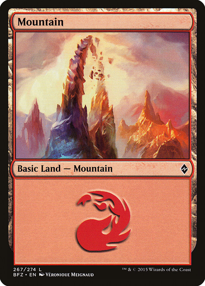 Mountain (267a) [Battle for Zendikar] | Golgari Games