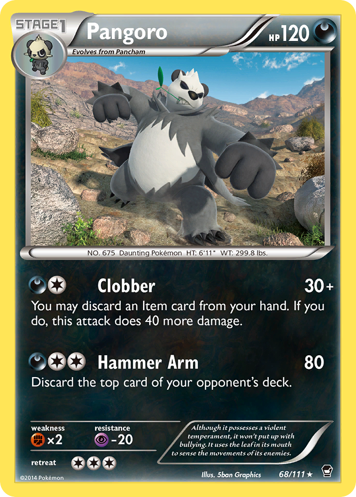 Pangoro (68/111) [XY: Furious Fists] | Golgari Games