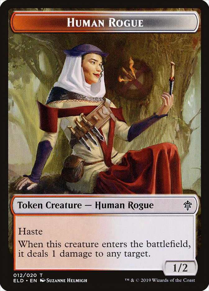 Human Rogue Token [Throne of Eldraine Tokens] | Local Legends