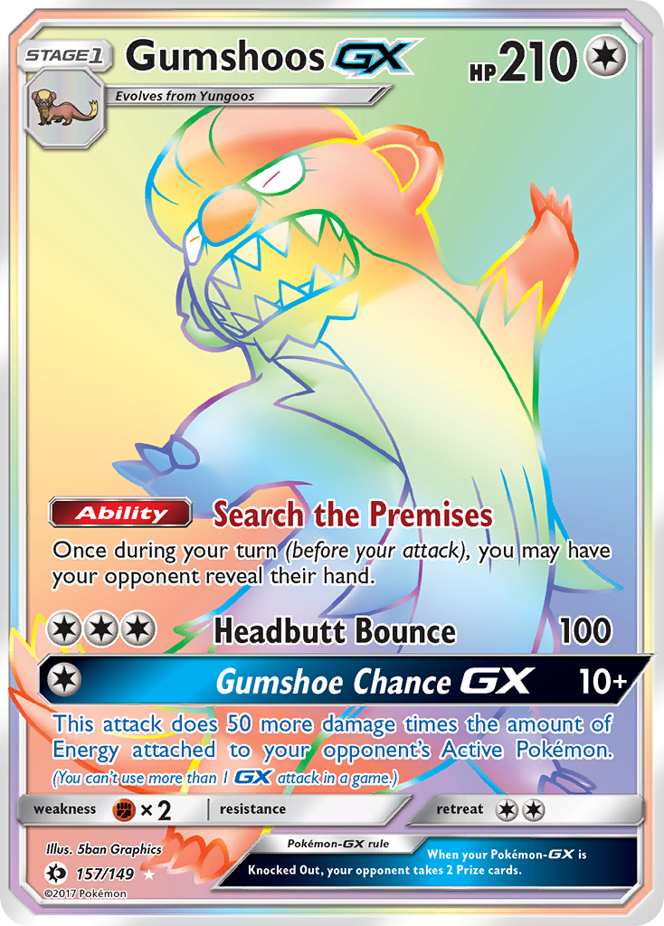 Gumshoos GX (157/149) [Sun & Moon: Base Set] | Golgari Games