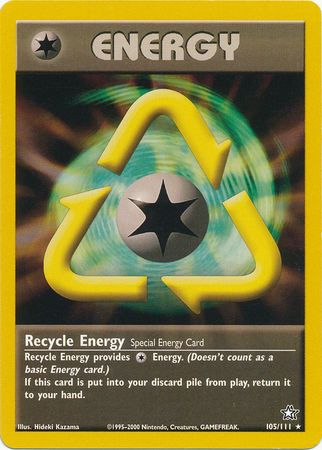 Recycle Energy (105/111) [Neo Genesis Unlimited] | Golgari Games