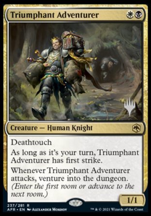 Triumphant Adventurer (Promo Pack) [Dungeons & Dragons: Adventures in the Forgotten Realms Promos] | Golgari Games