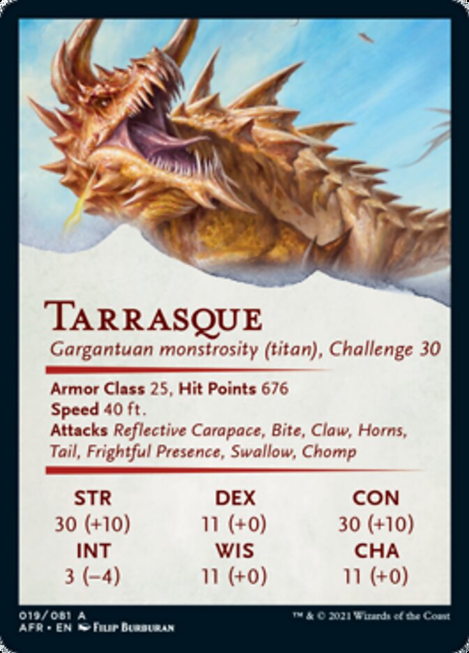 Tarrasque Art Card [Dungeons & Dragons: Adventures in the Forgotten Realms Art Series] | Local Legends