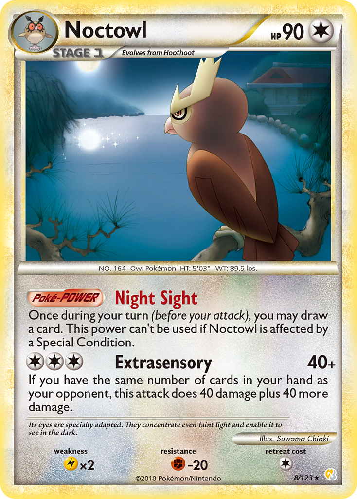 Noctowl (8/123) [HeartGold & SoulSilver: Base Set] | Golgari Games