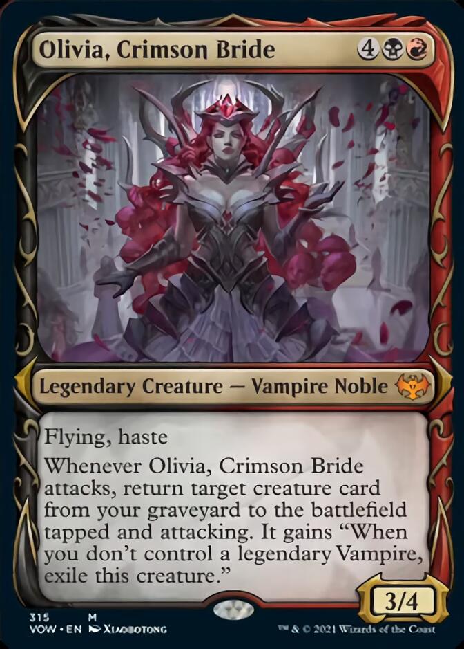 Olivia, Crimson Bride (Showcase Fang Frame) [Innistrad: Crimson Vow] | Golgari Games