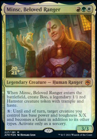 Minsc, Beloved Ranger [Dungeons & Dragons: Adventures in the Forgotten Realms Prerelease Promos] | Golgari Games