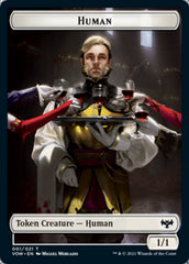 Human (001) // Treasure Double-sided Token [Innistrad: Crimson Vow Tokens] | Golgari Games