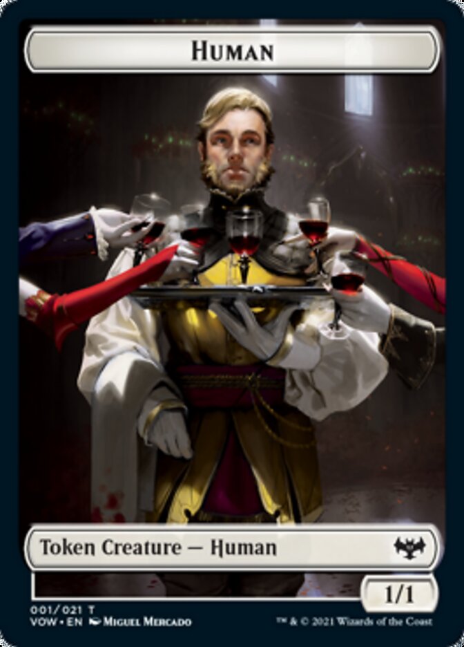 Human (001) // Human Soldier Double-sided Token [Innistrad: Crimson Vow Tokens] | Local Legends
