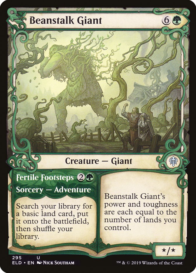 Beanstalk Giant // Fertile Footsteps (Showcase) [Throne of Eldraine] | Golgari Games