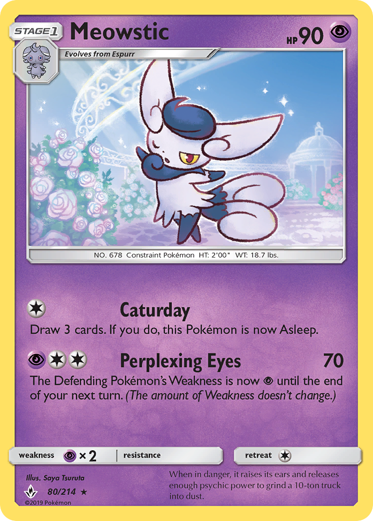 Meowstic (80/214) [Sun & Moon: Unbroken Bonds] | Golgari Games