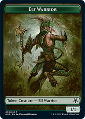 Bird Illusion // Elf Warrior Double-Sided Token [Game Night: Free-for-All Tokens] | Golgari Games