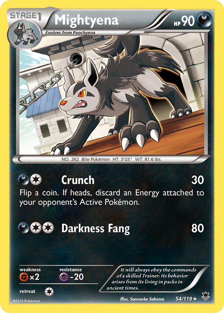 Mightyena (54/119) [XY: Phantom Forces] | Golgari Games