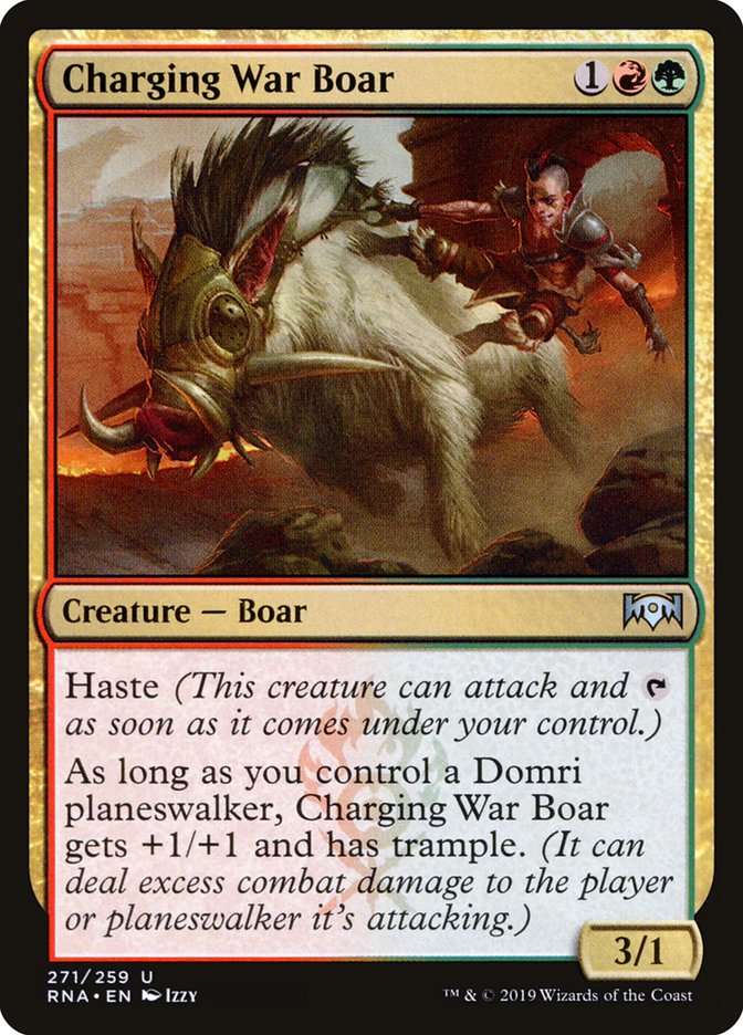 Charging War Boar [Ravnica Allegiance] | Golgari Games