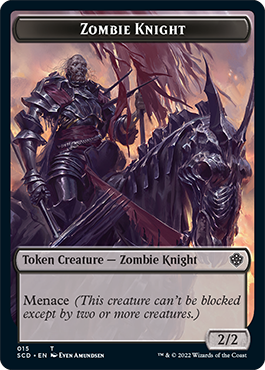 Zombie // Zombie Knight Double-Sided Token [Starter Commander Decks] | Golgari Games